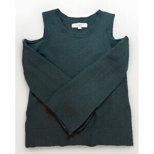 Vintage Loft Wool Blend Woman’s Sweater Size XS Shoulder Out Green Gorgeous Warm